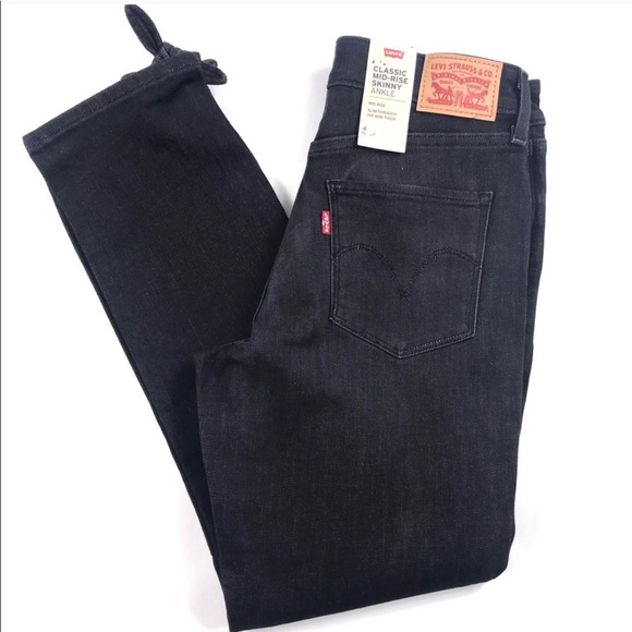 Levi’s skinny ankle knot hem jeans size 8 - Picture 1 of 6